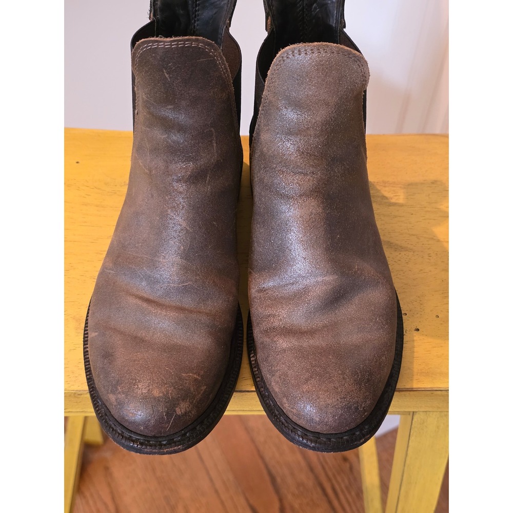 Rag & Bone Brown Distressed Leather Chelsea Boots Womens 37 US 7 Handmade Welt - Picture 2 of 9